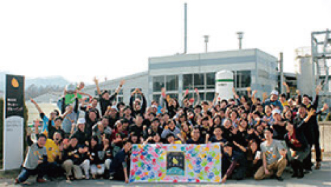 株式会社ヤッホーブルーイング 従業員集合写真